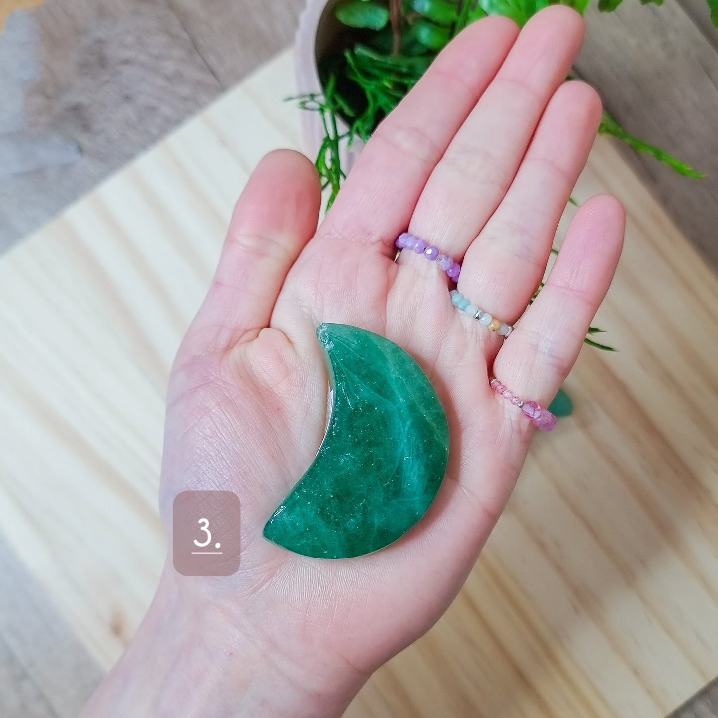 Green Aventurine Moons