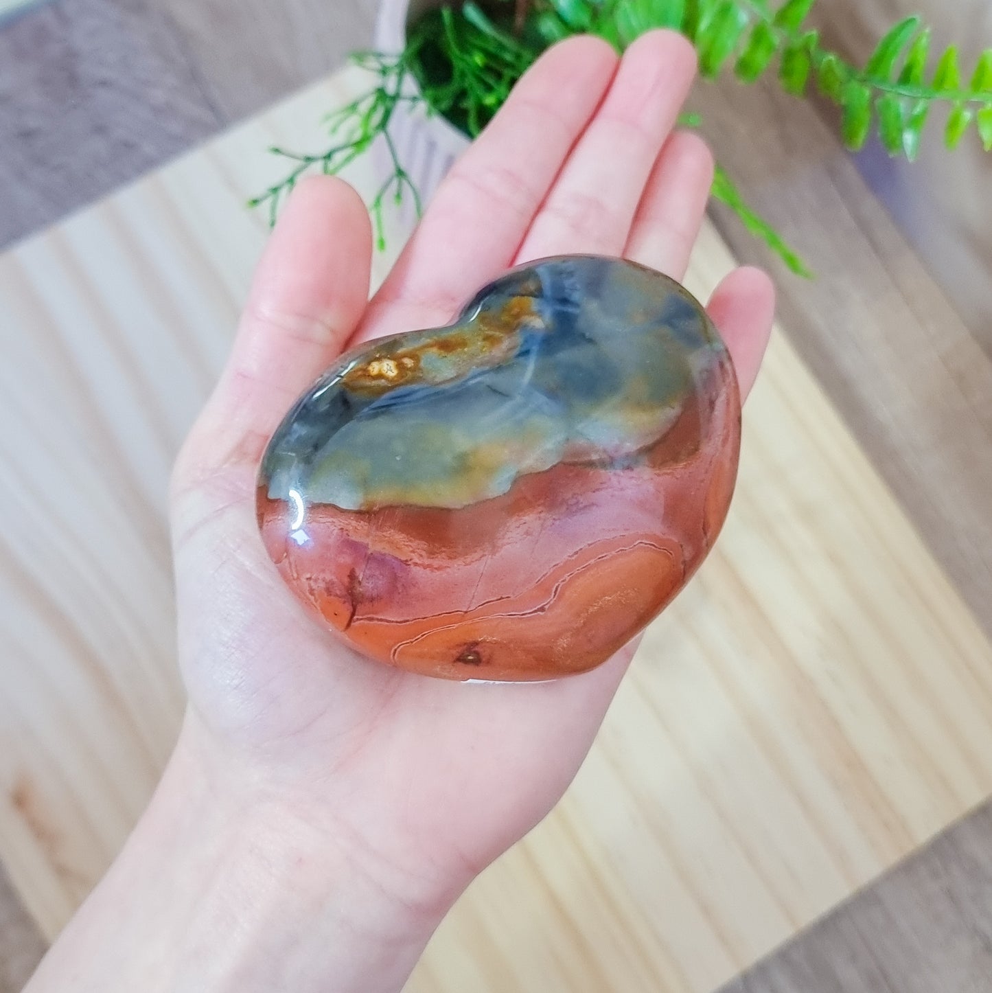 Polychrome/Desert Jasper Heart