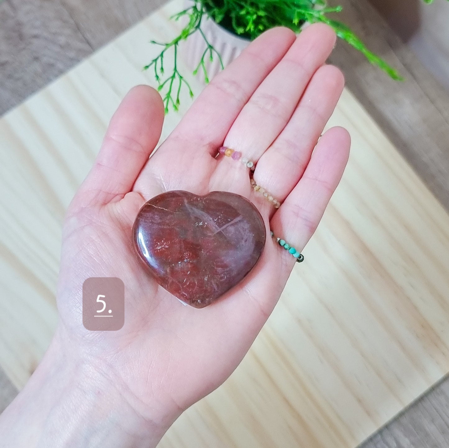 Petrified Wood Hearts