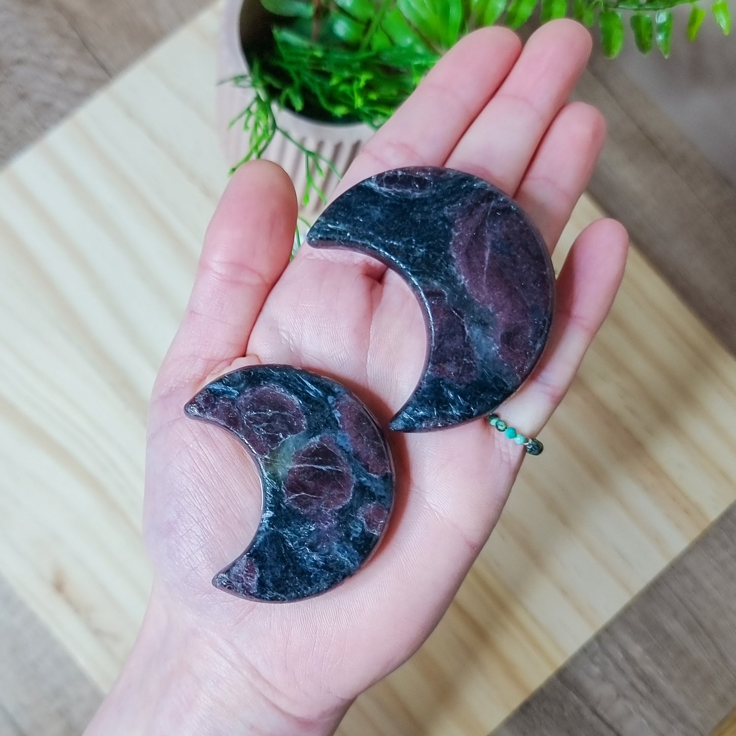 Anthophyllite with Garnet Flat Moons