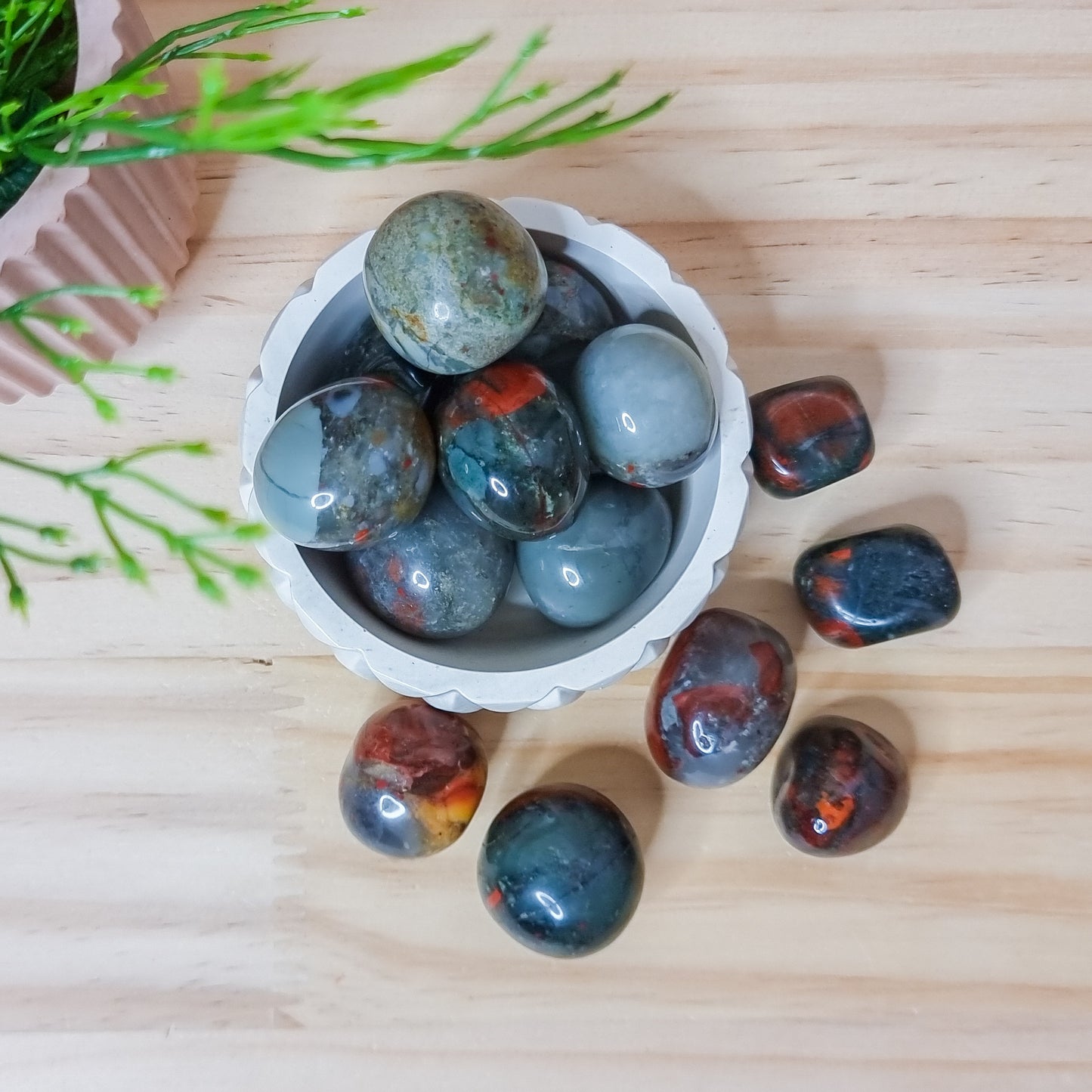 Bloodstone Tumbled Stones