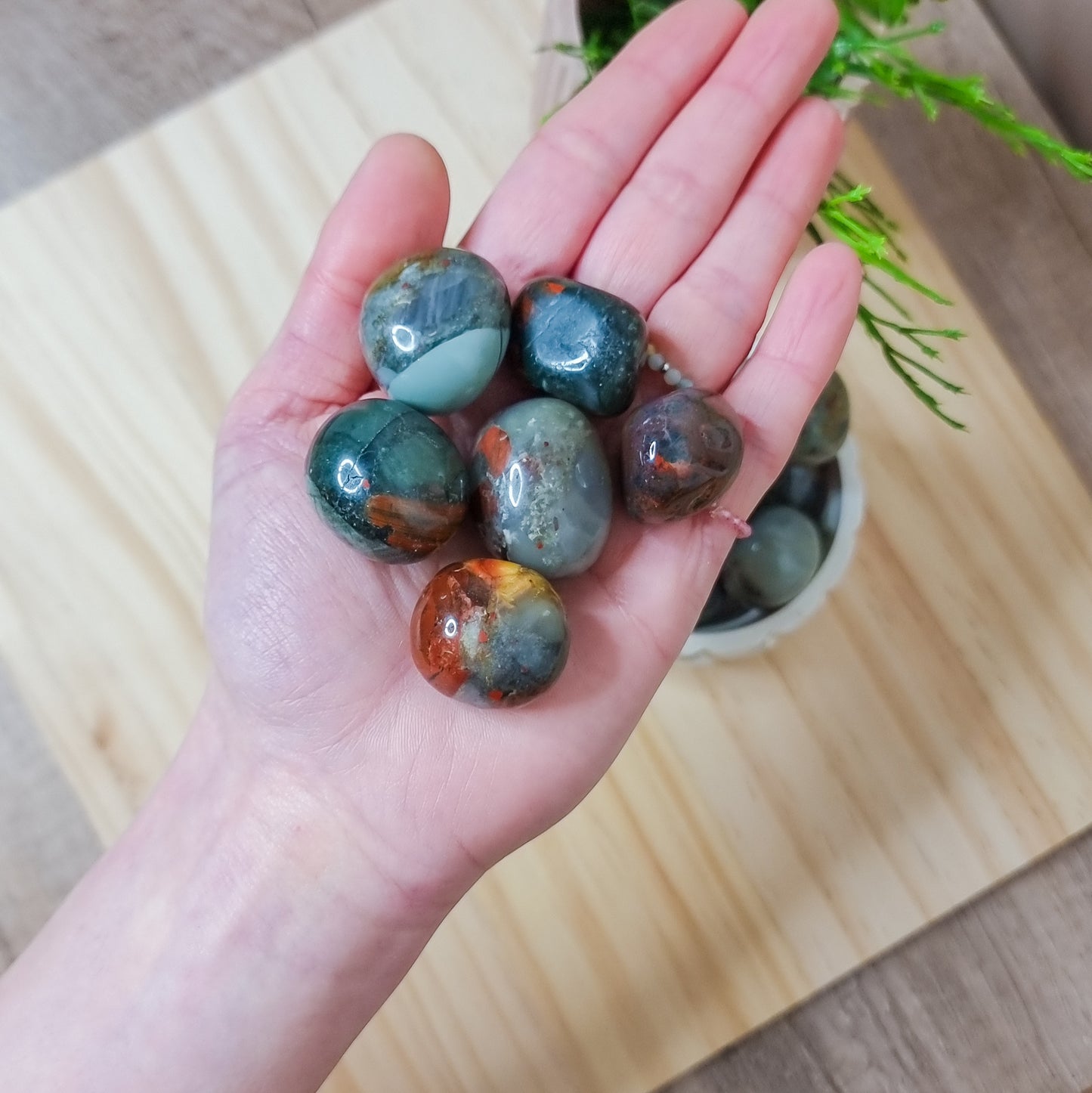 Bloodstone Tumbled Stones
