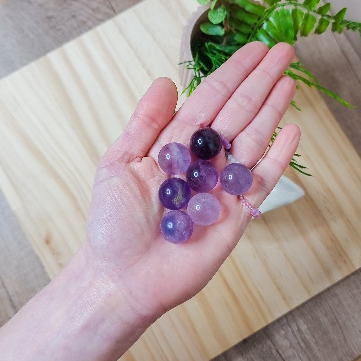 Mini Purple Fluorite Spheres