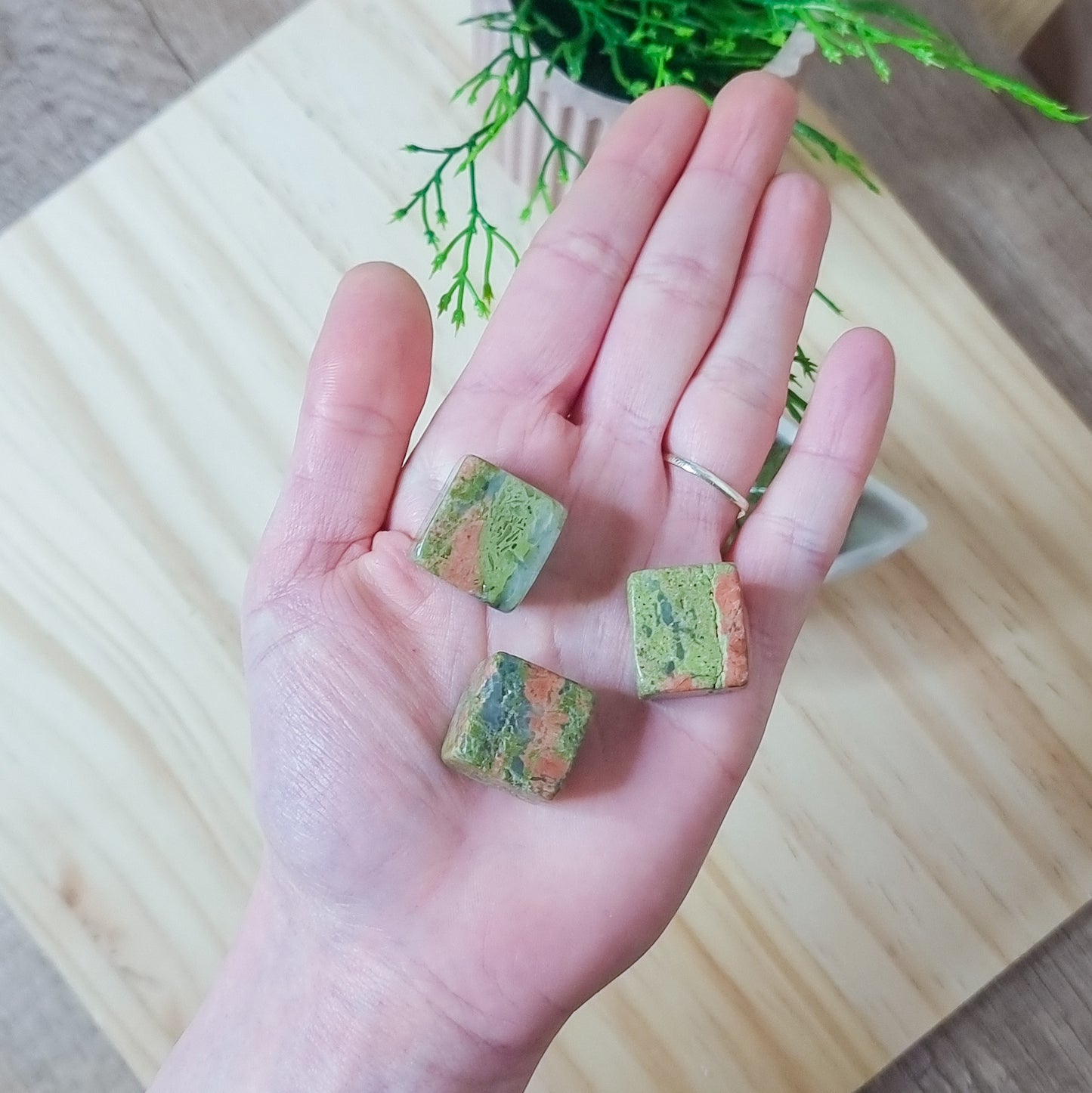 Unakite Cubes