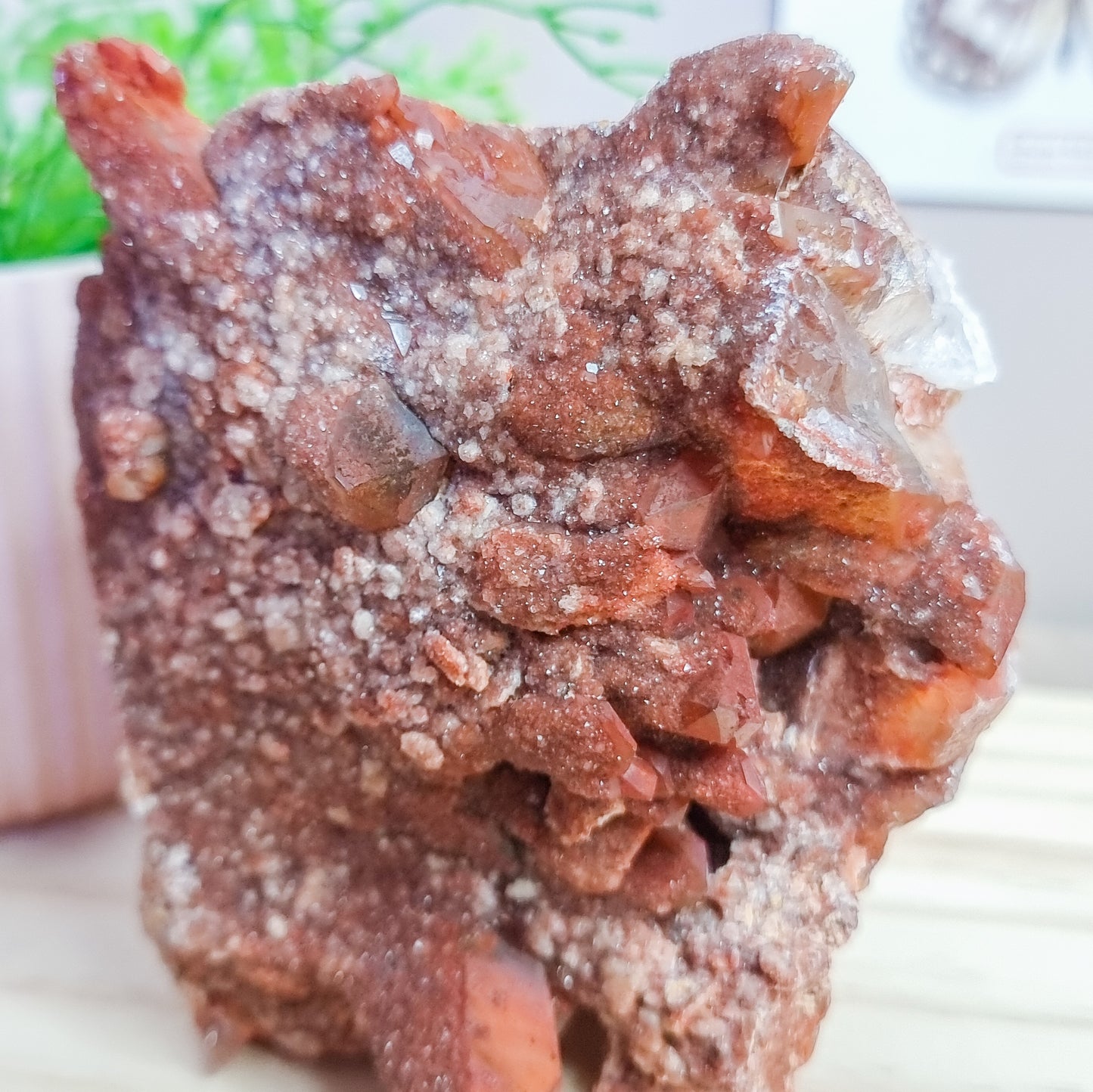 Red Hematoid/Fire Quartz Raw Cluster