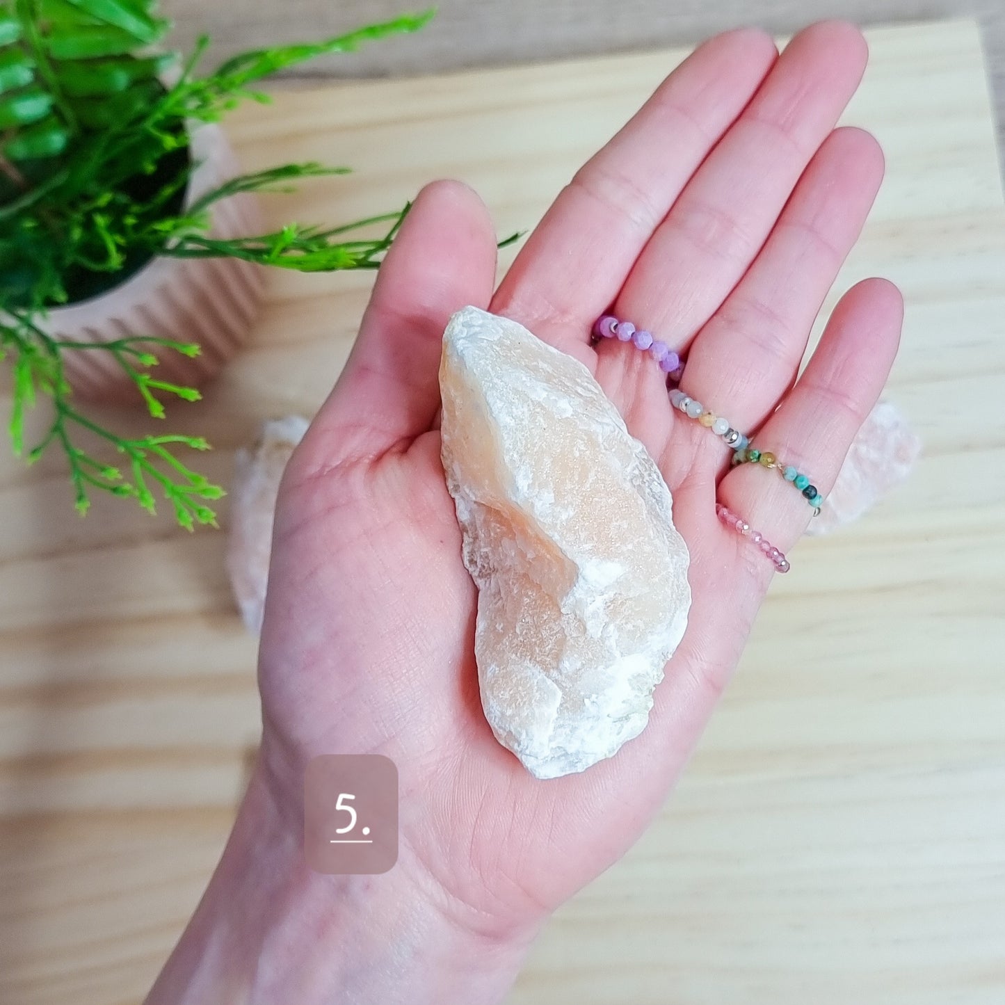 Pink Selenite Raw Stone