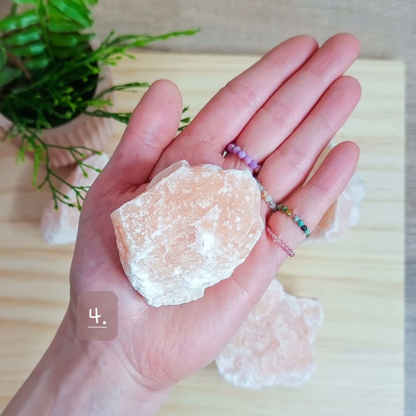 Pink Selenite Raw Stone