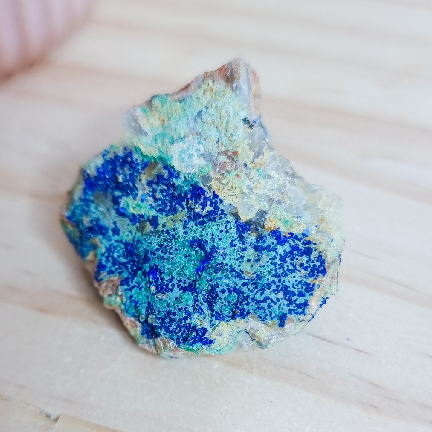 Azurite with Malachite and Barite Specimen