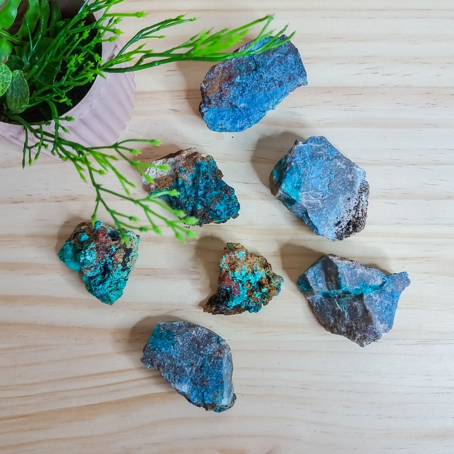 Shattuckite with Dioptase Raw Stone