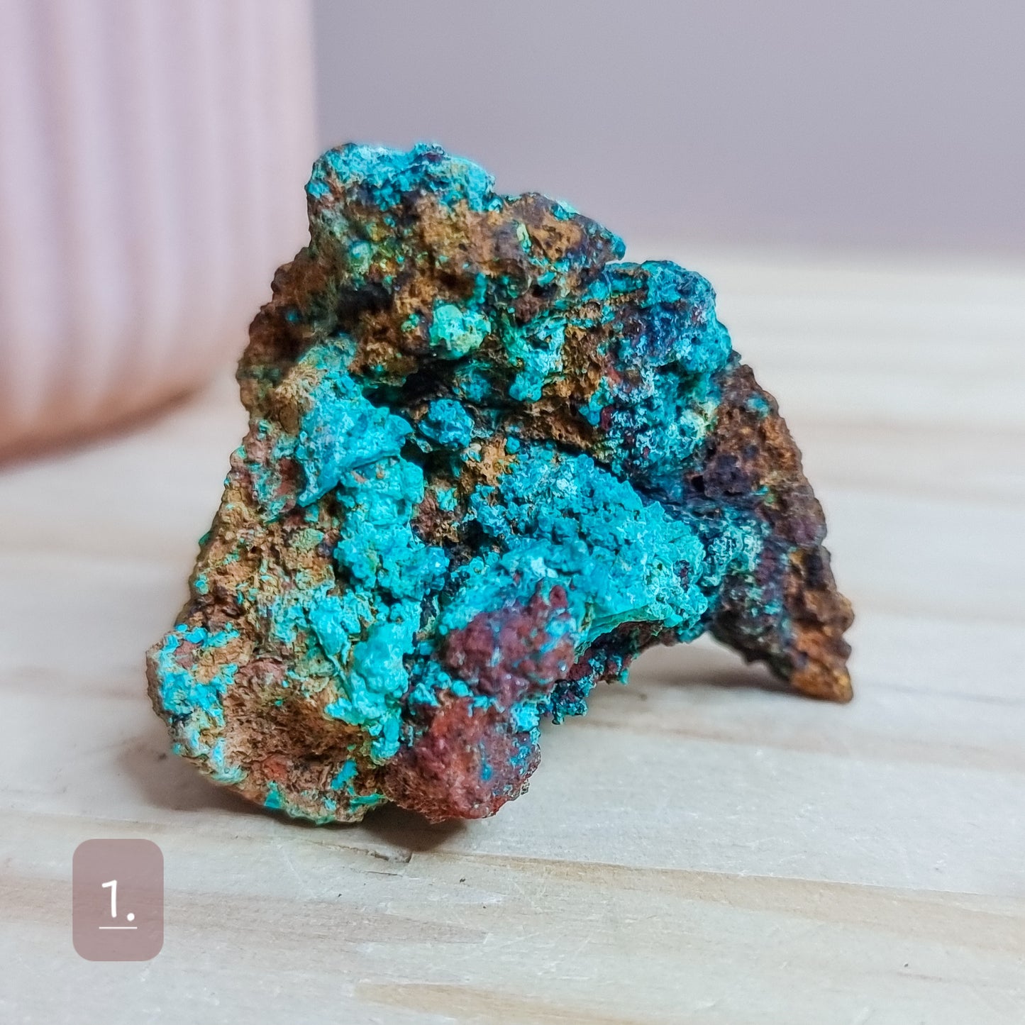 Shattuckite with Dioptase Raw Stone
