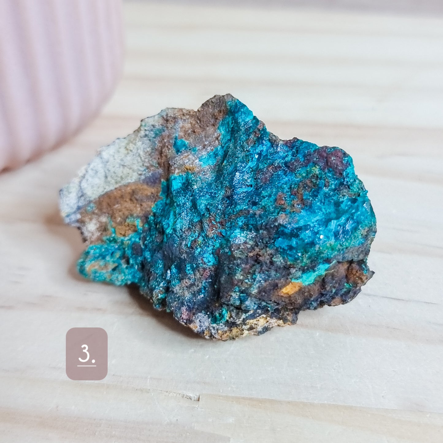 Shattuckite with Dioptase Raw Stone