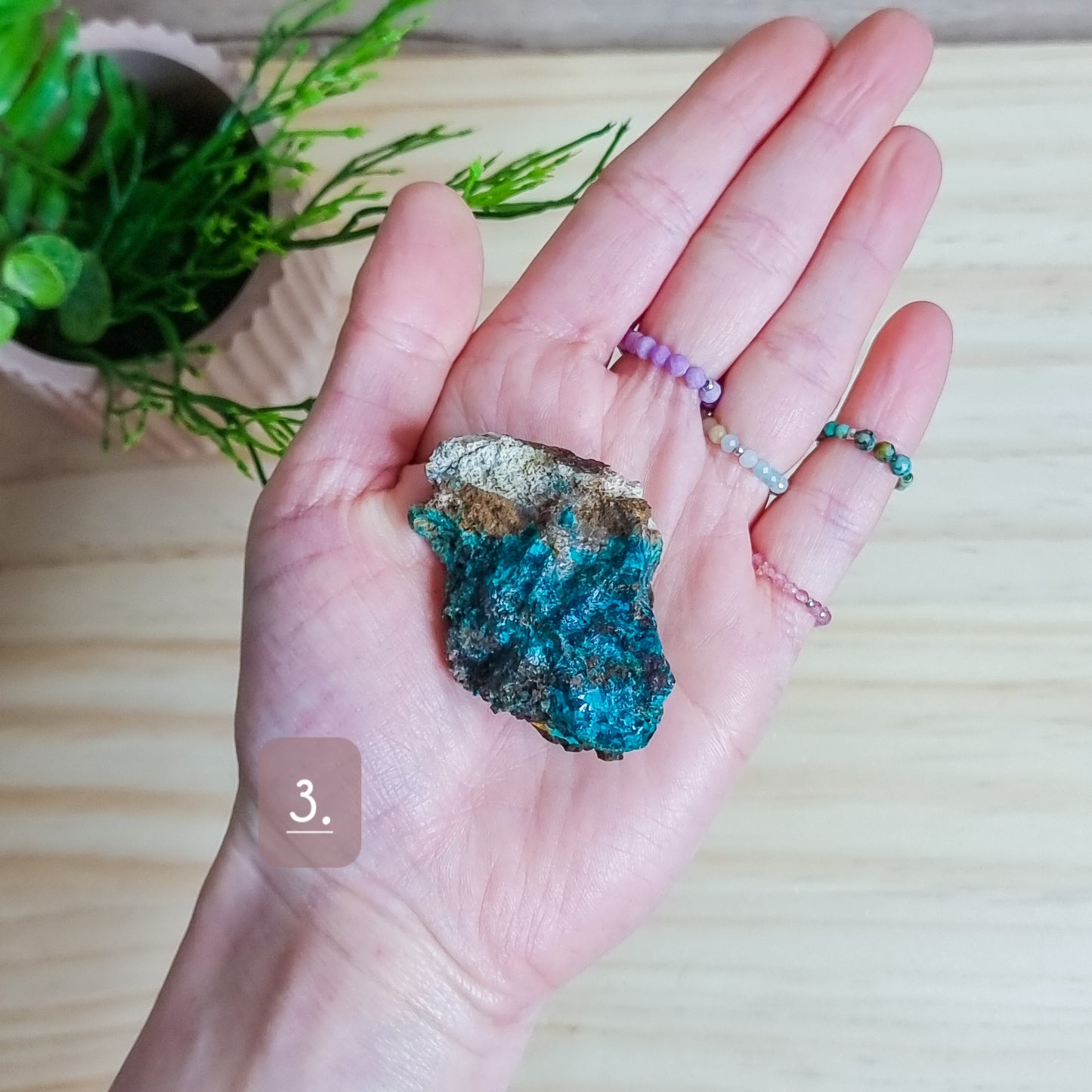 Shattuckite with Dioptase Raw Stone
