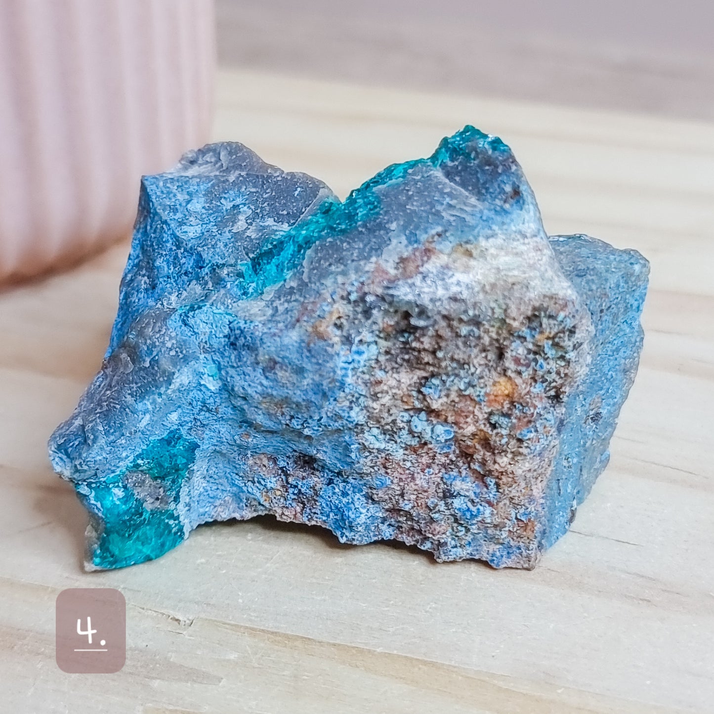 Shattuckite with Dioptase Raw Stone