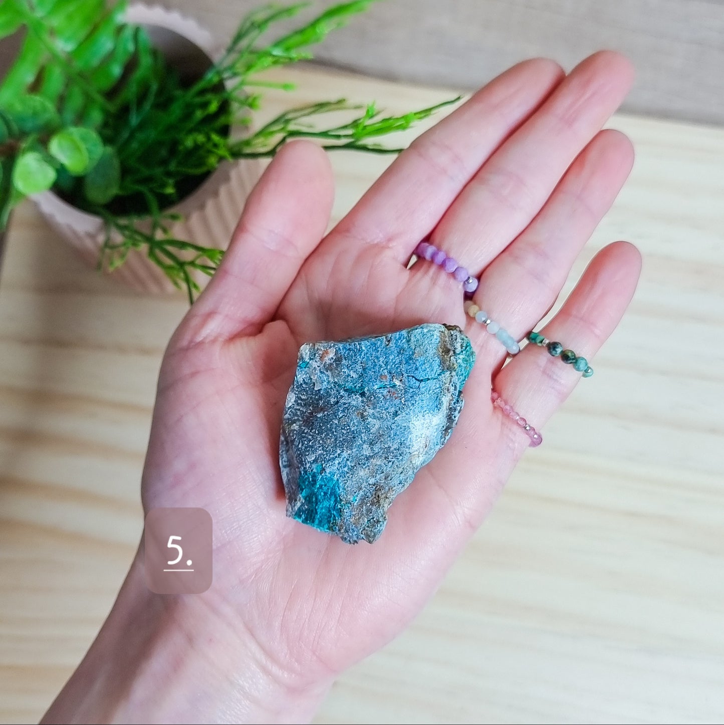 Shattuckite with Dioptase Raw Stone