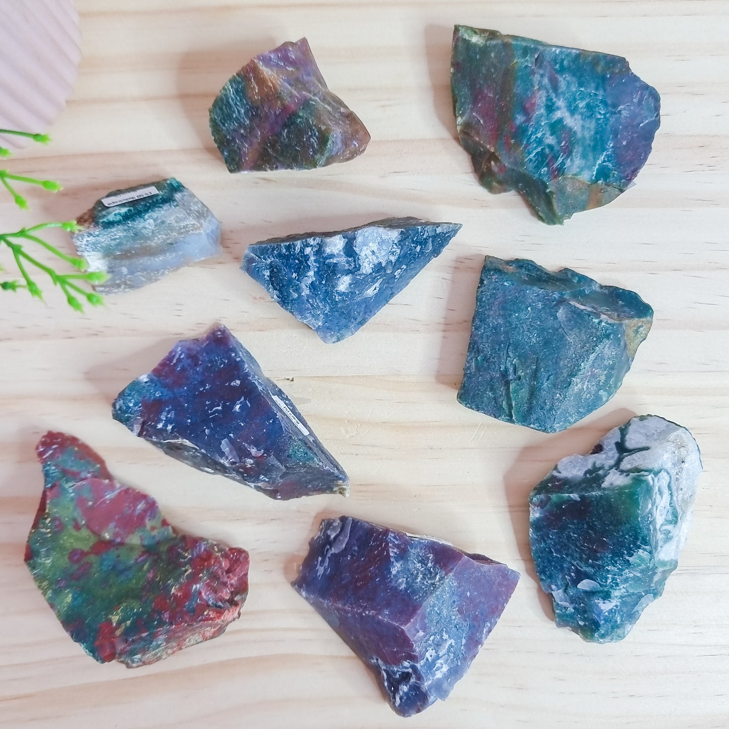Heliotrope/Bloodstone Raw Stone