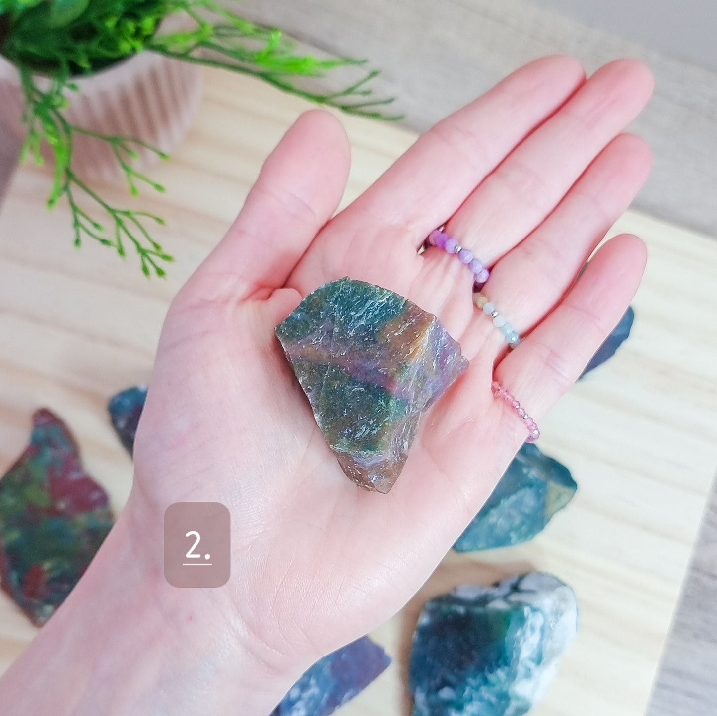 Heliotrope/Bloodstone Raw Stone