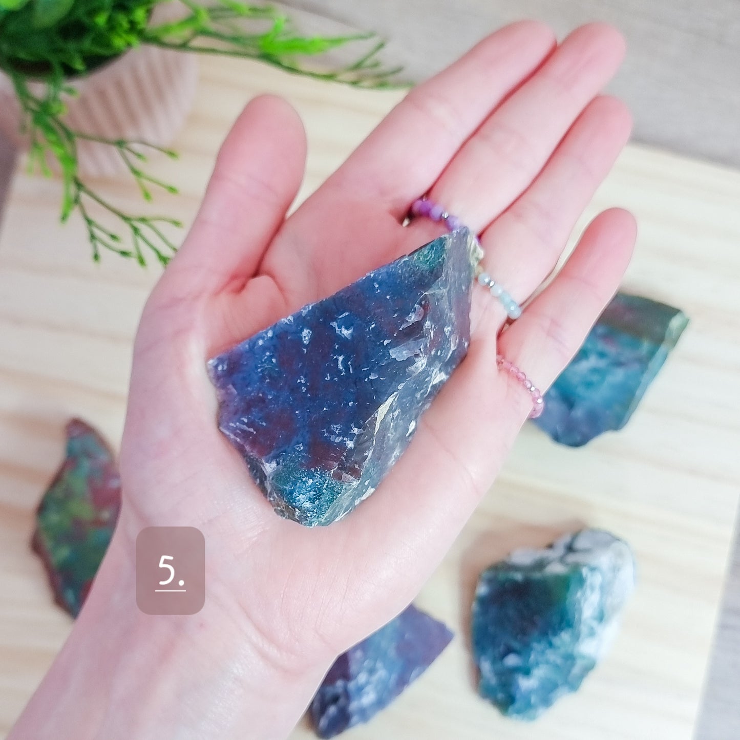 Heliotrope/Bloodstone Raw Stone