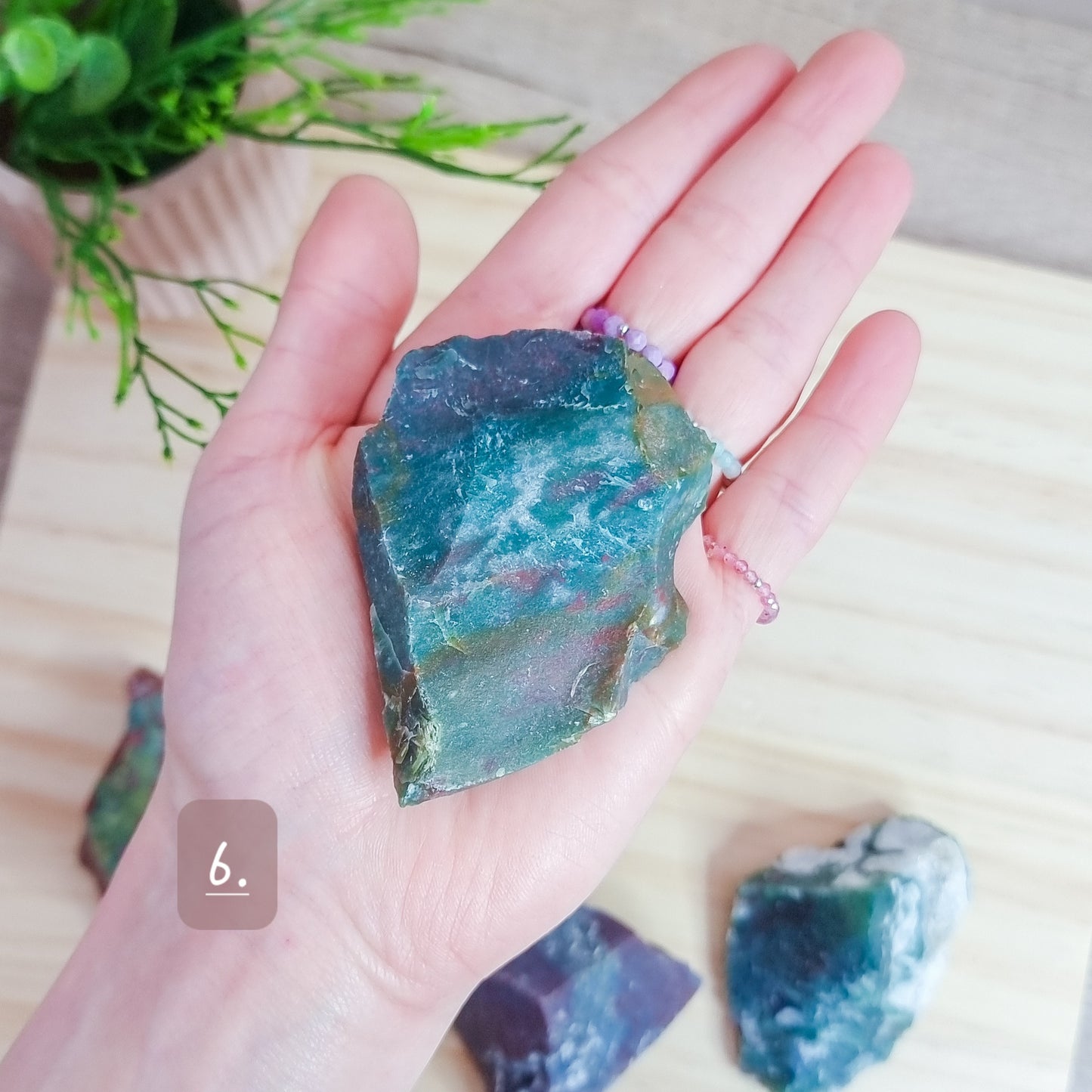 Heliotrope/Bloodstone Raw Stone