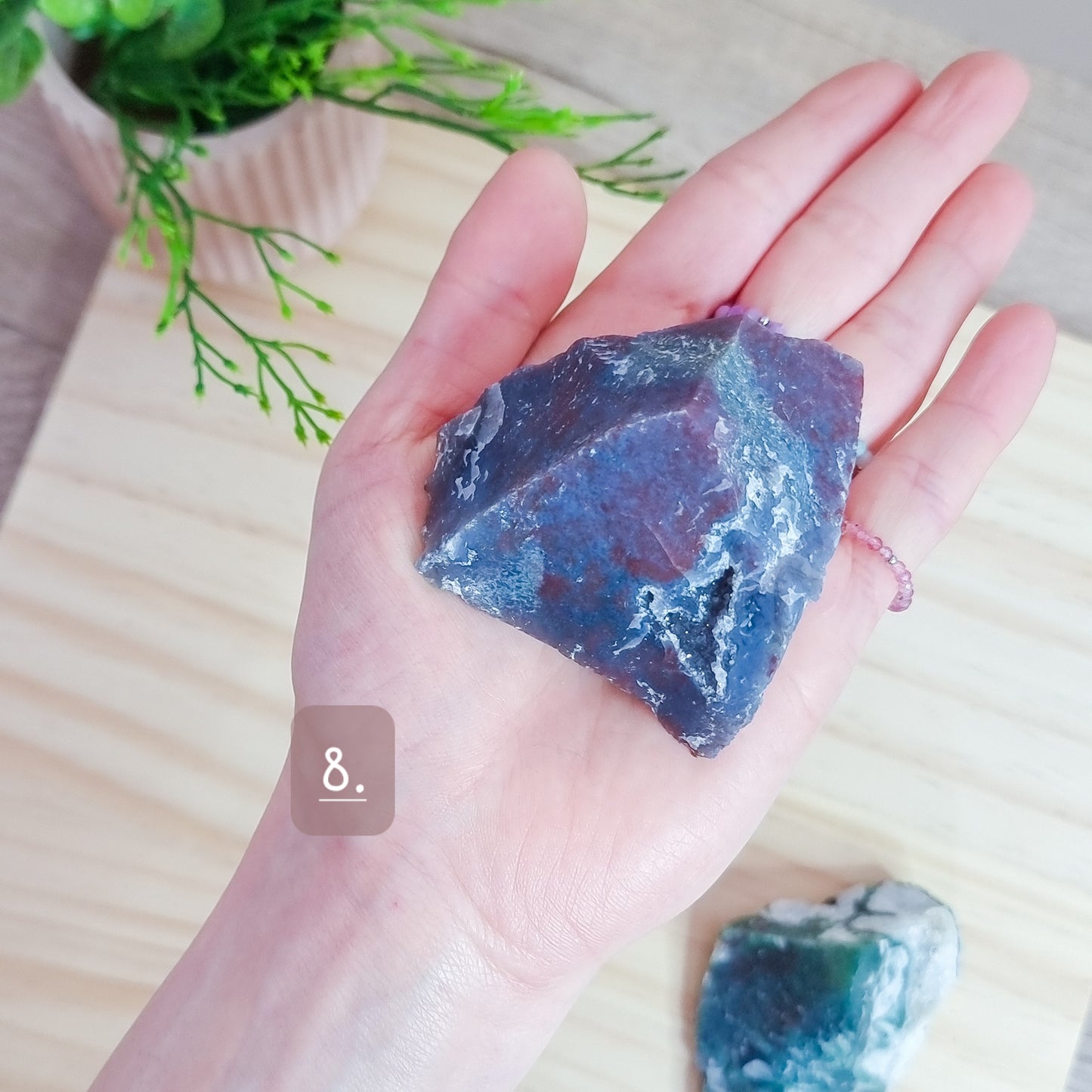 Heliotrope/Bloodstone Raw Stone