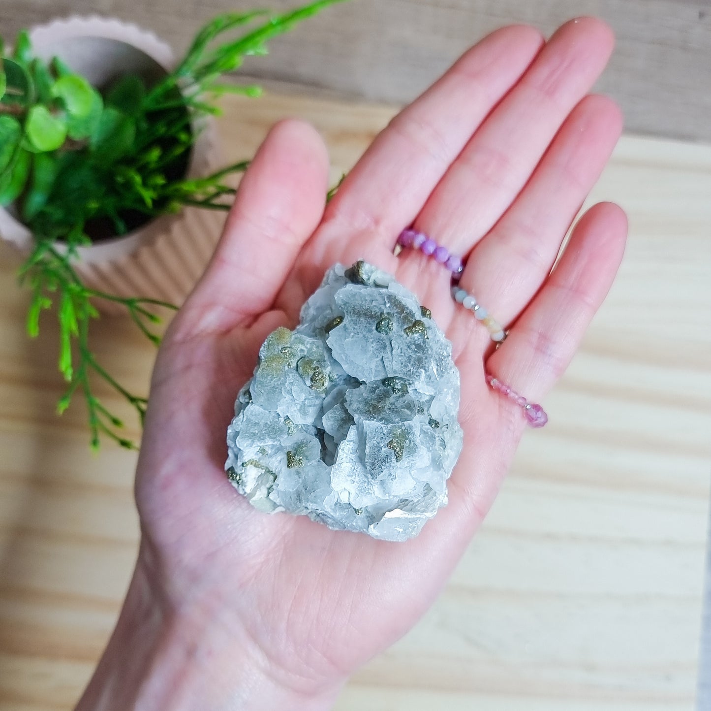 Fishscale Calcite with Pyrite