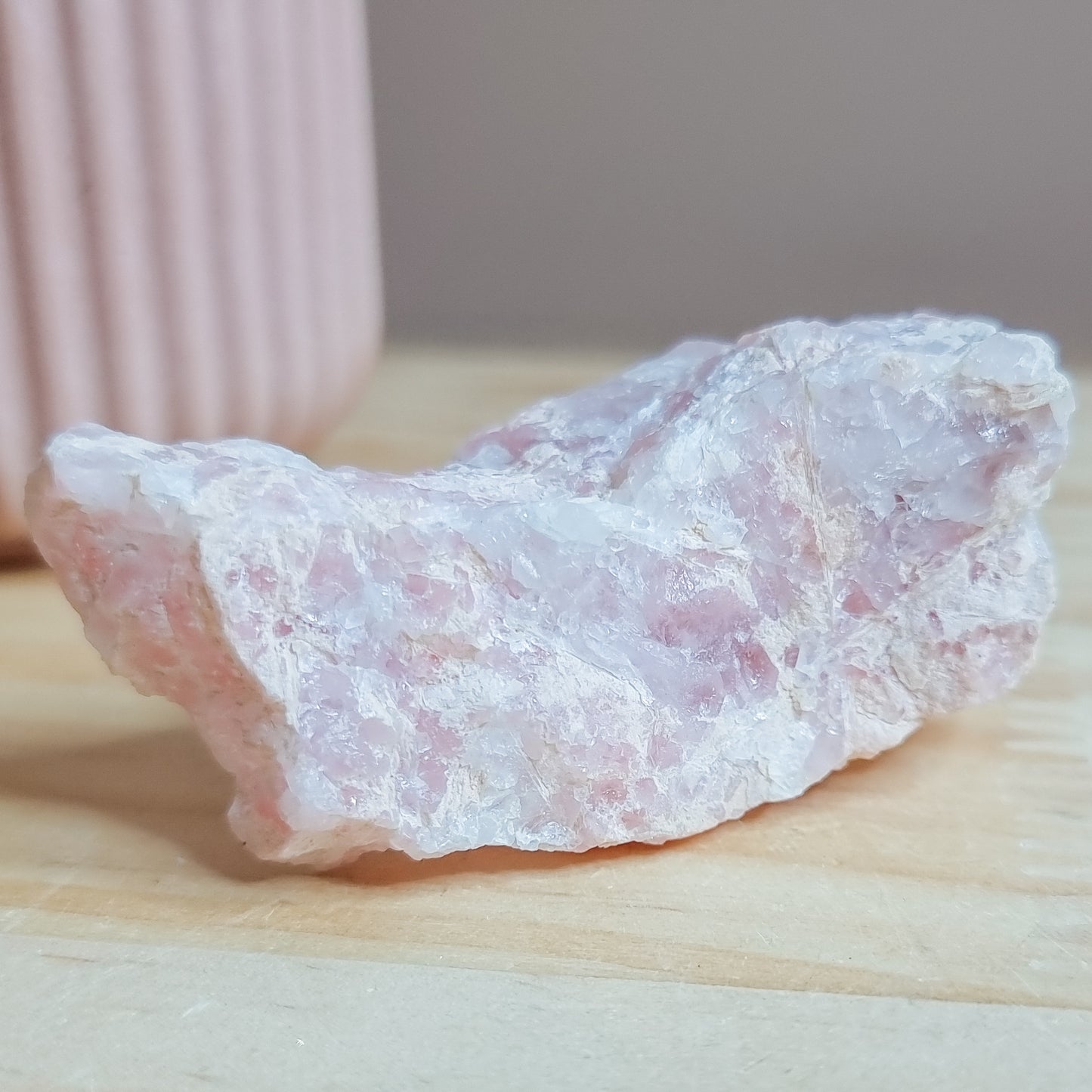 Rose Quartz With Rhodochrosite Raw Stone