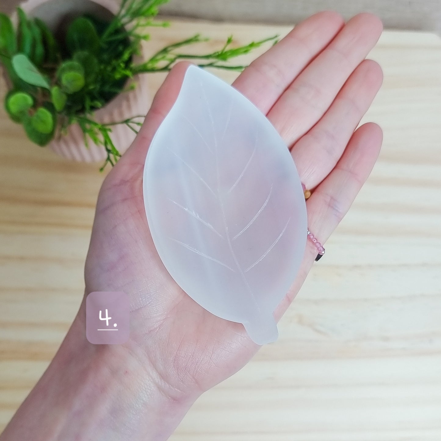 Satin Spar Leaf Bowls