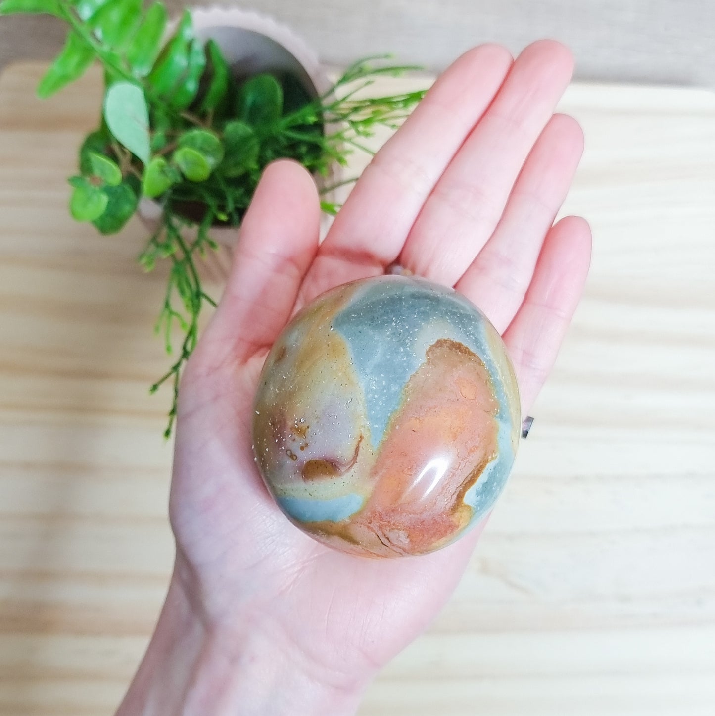 Polychrome/Desert Jasper Palm Stone