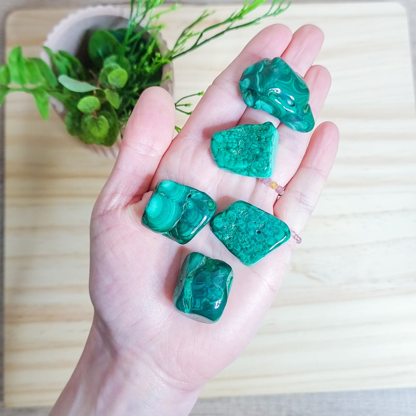 Malachite Tumbled Stones