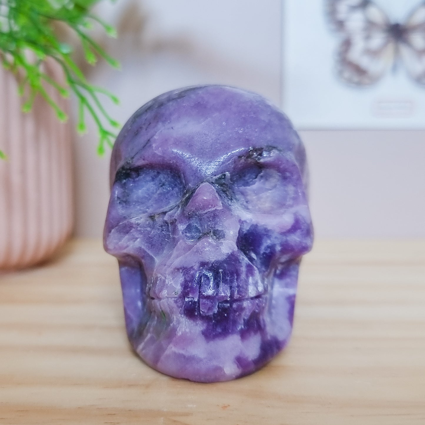 Lepidolite Skull