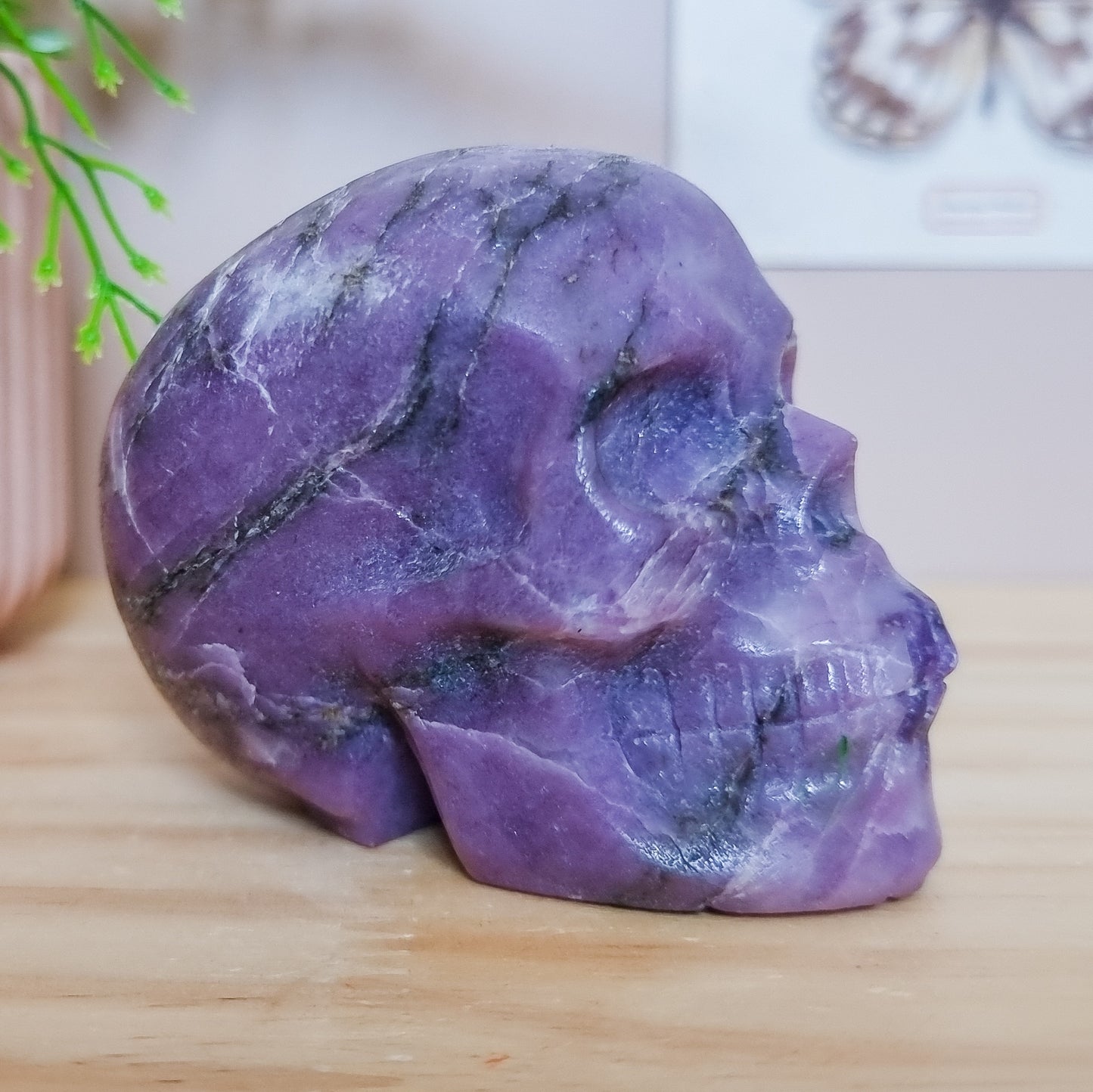 Lepidolite Skull