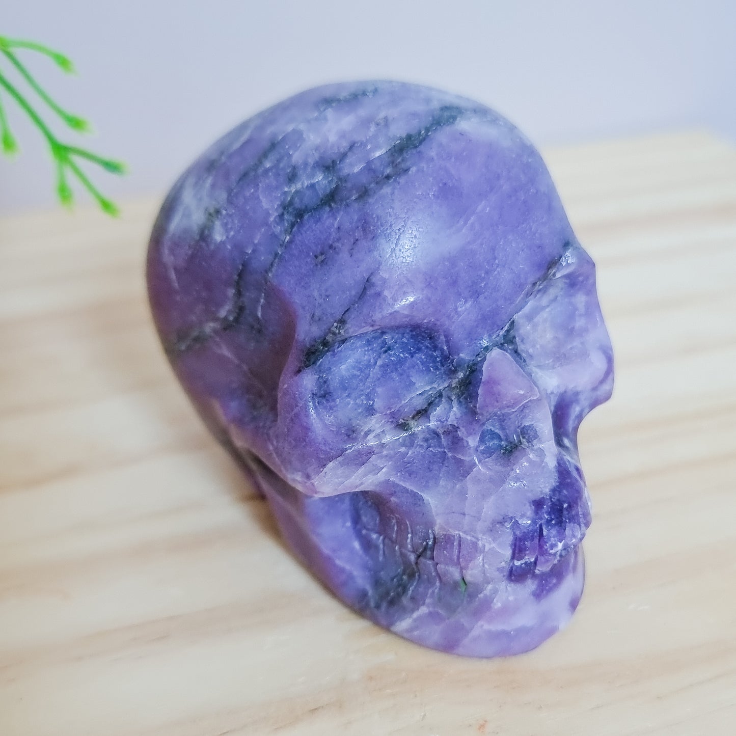 Lepidolite Skull