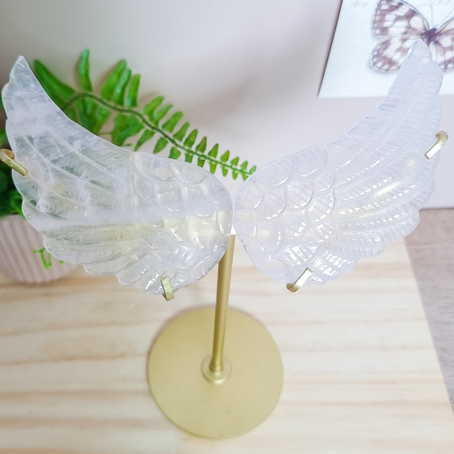 Rose Quartz Angel Wings