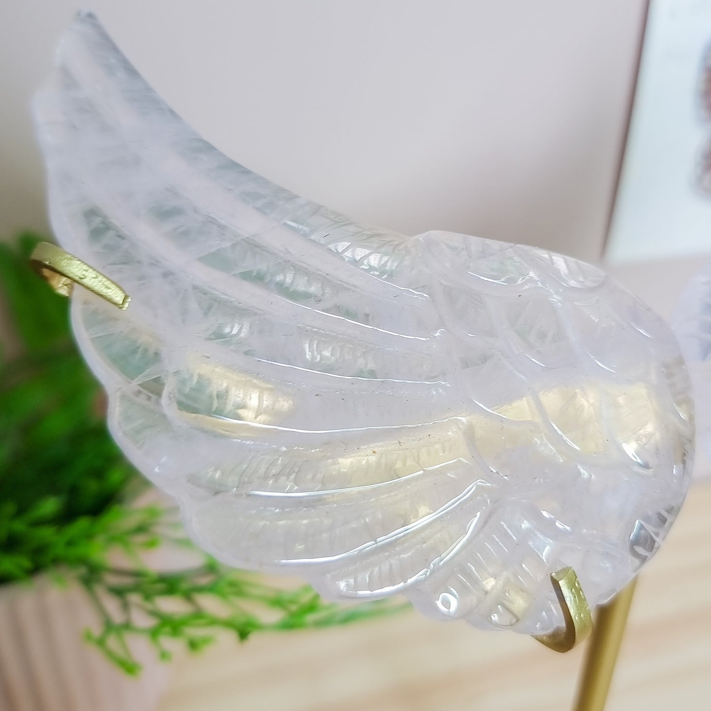 Rose Quartz Angel Wings