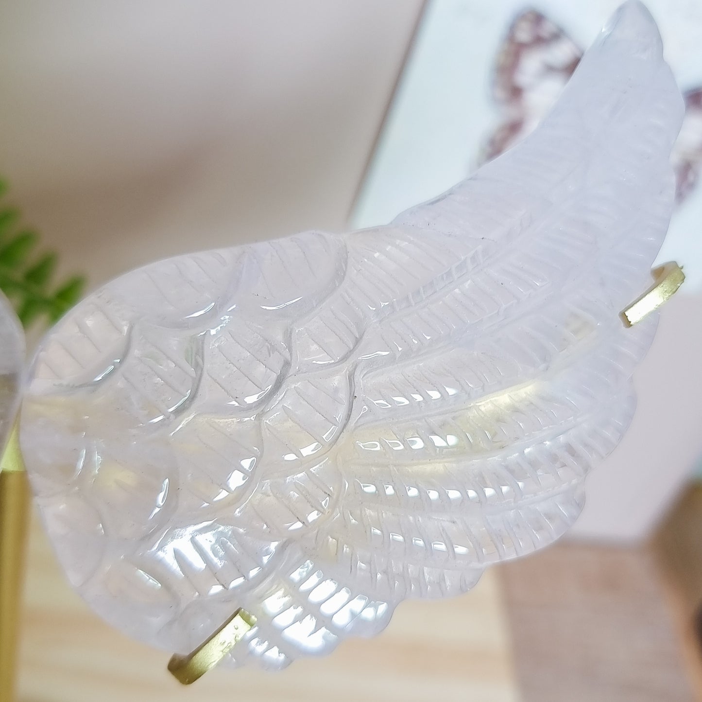 Rose Quartz Angel Wings