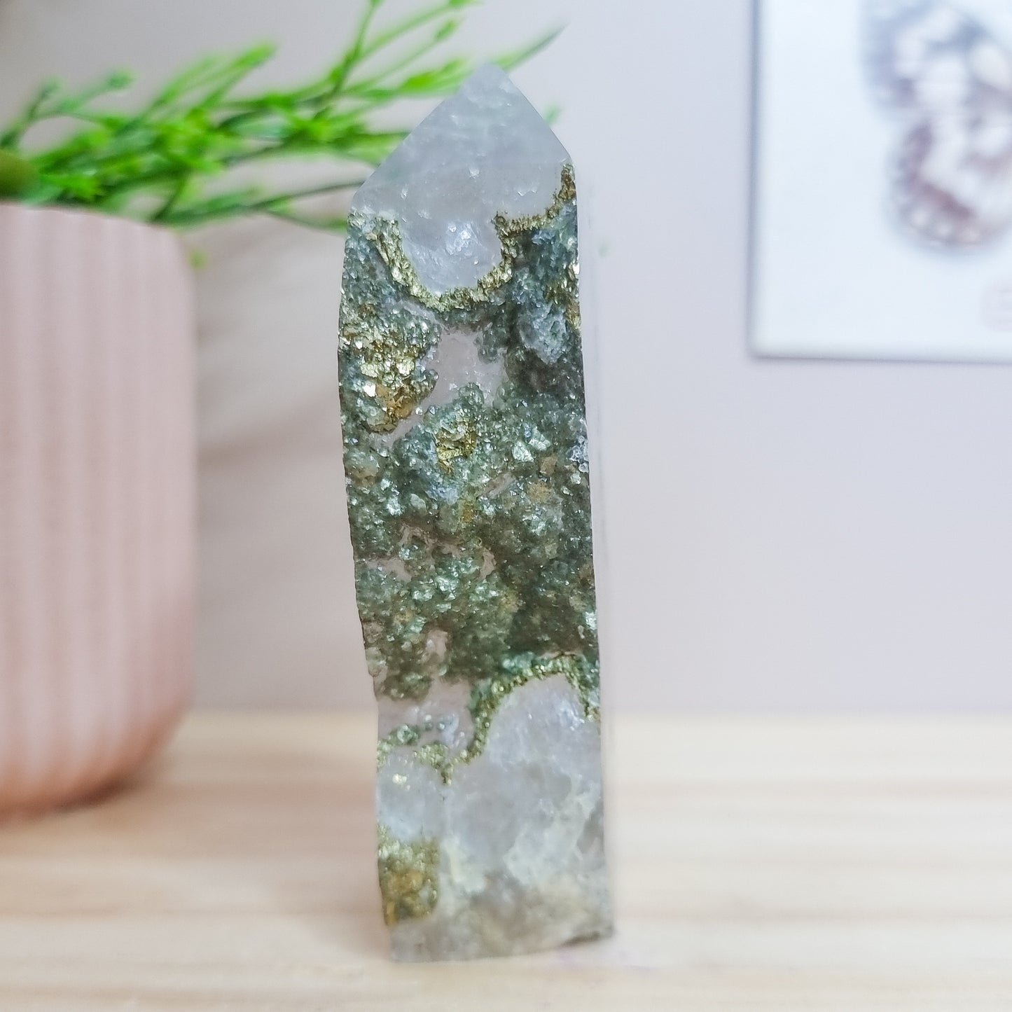 Fluorite with Pyrite Tower