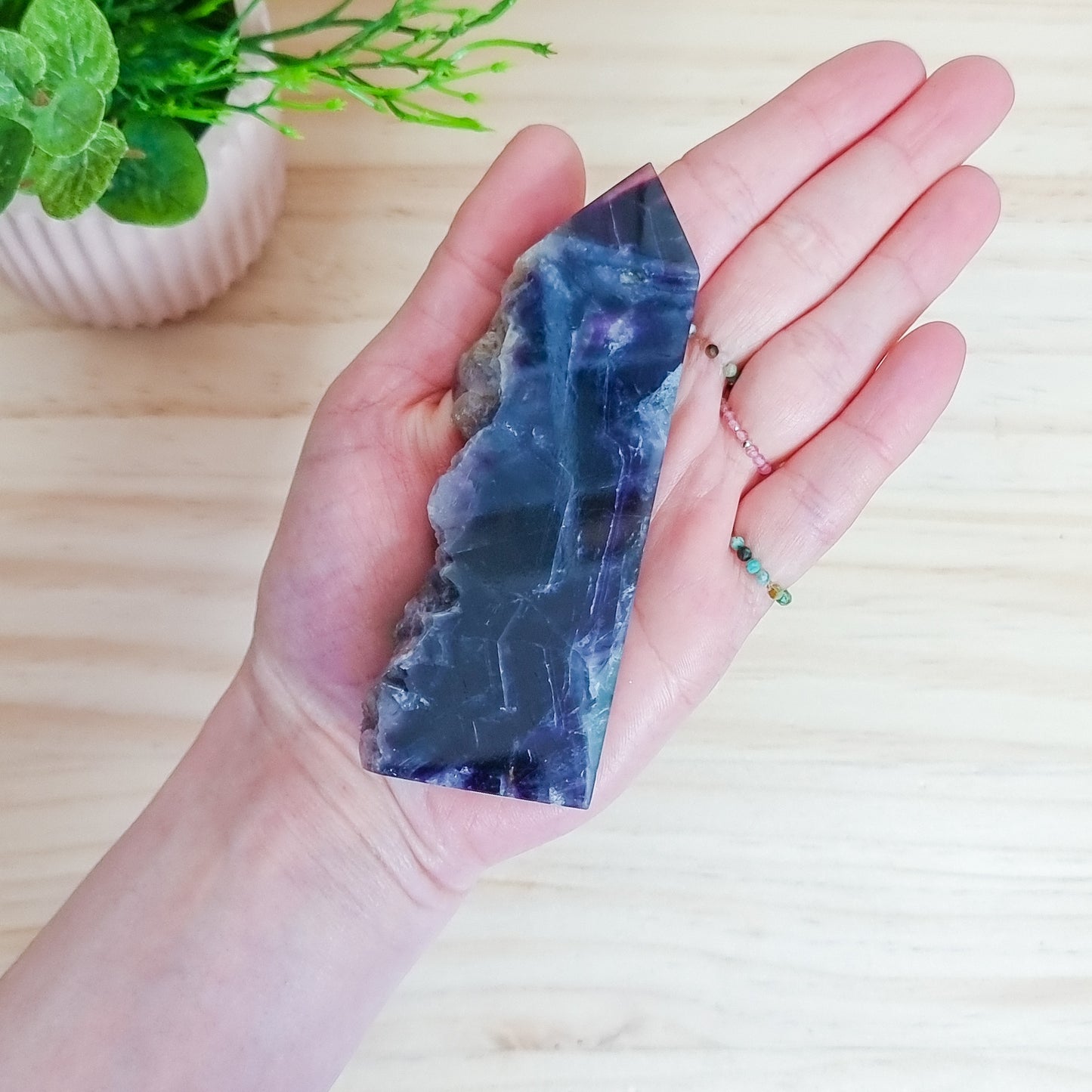 Purple and Blue Fluorite Tower