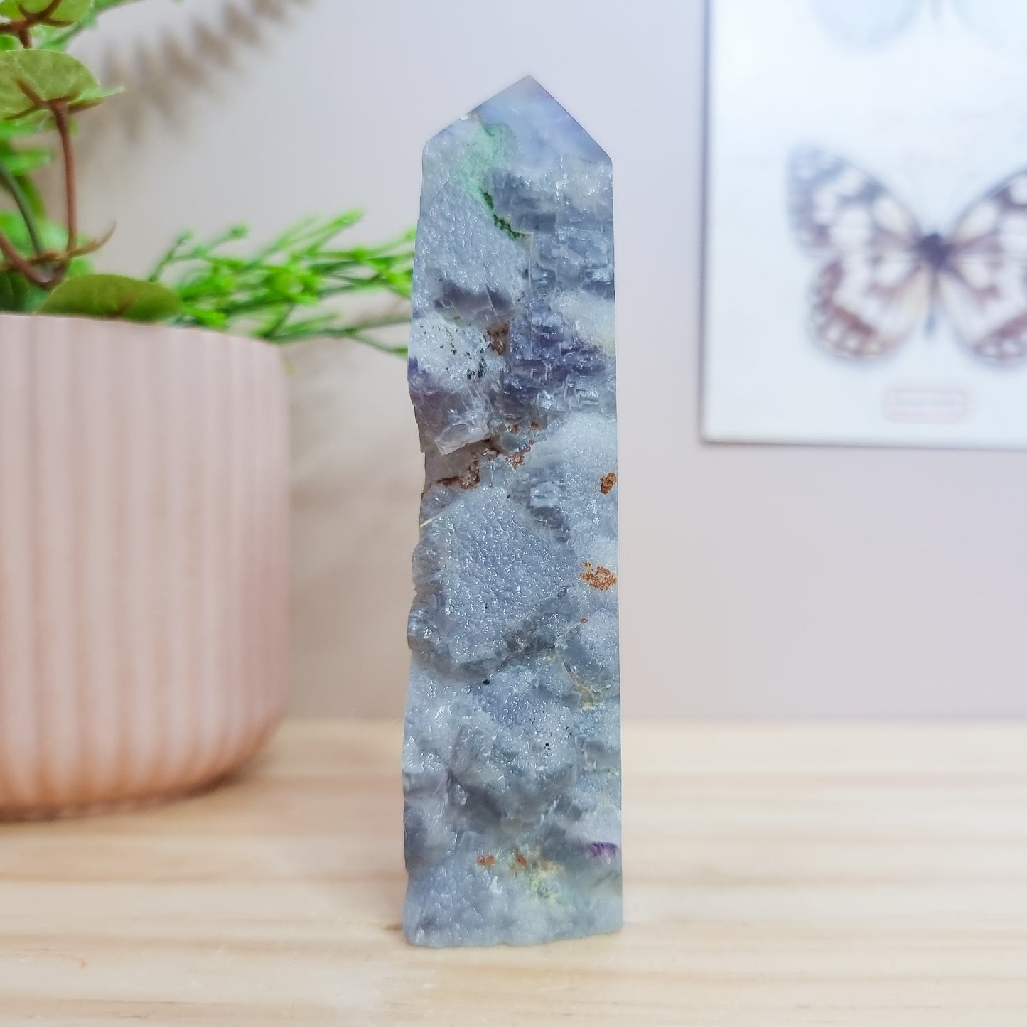 Purple, Green and Blue Fluorite Tower