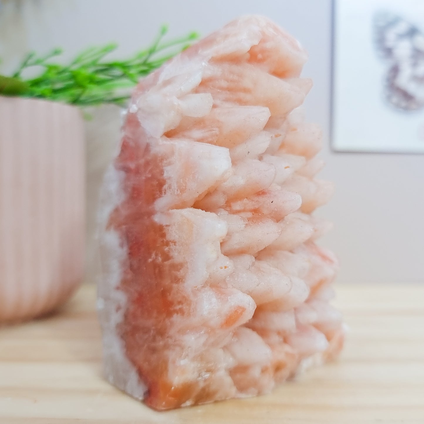 Raw Red Calcite Cluster Tower