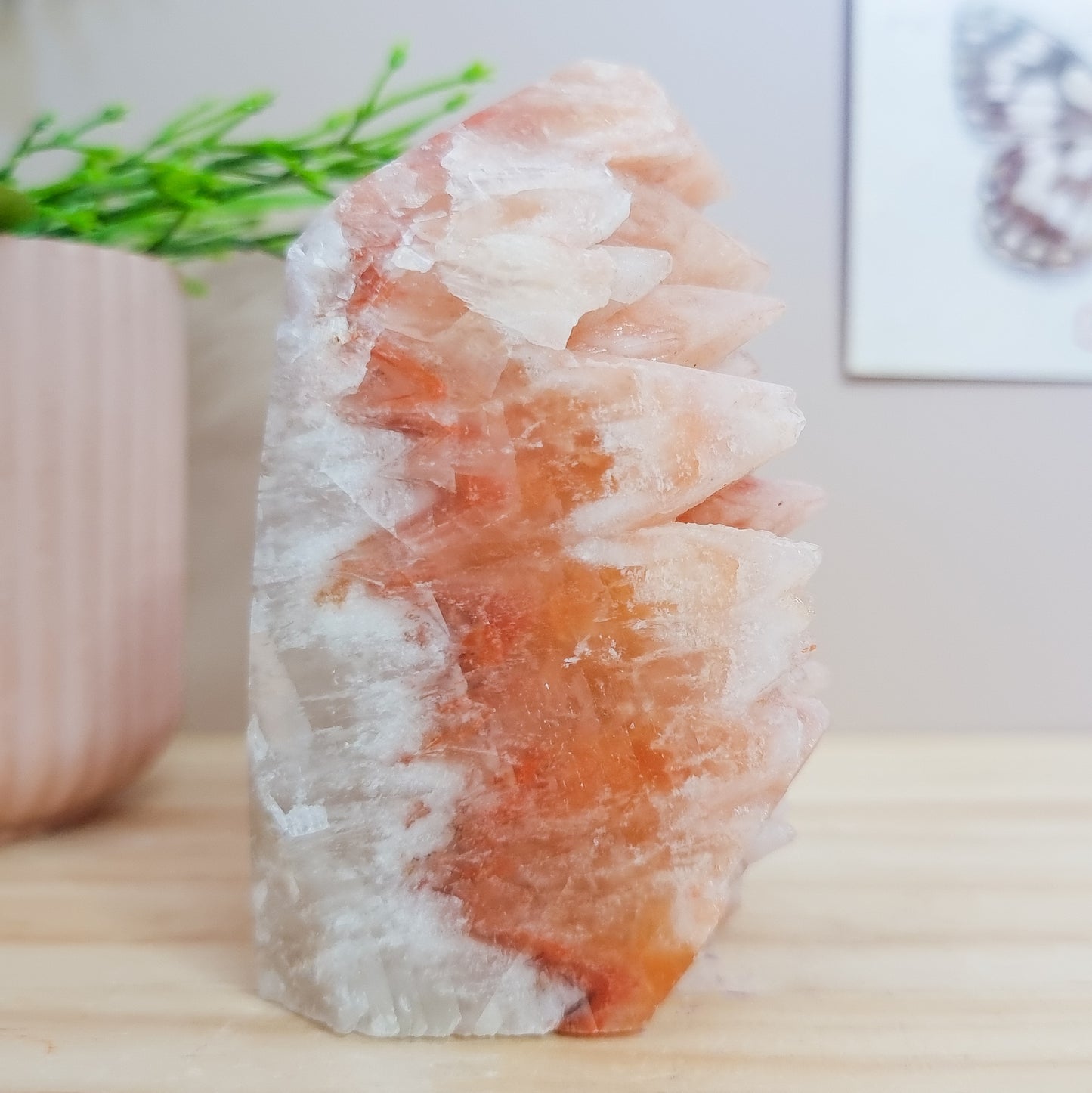 Raw Red Calcite Cluster Tower