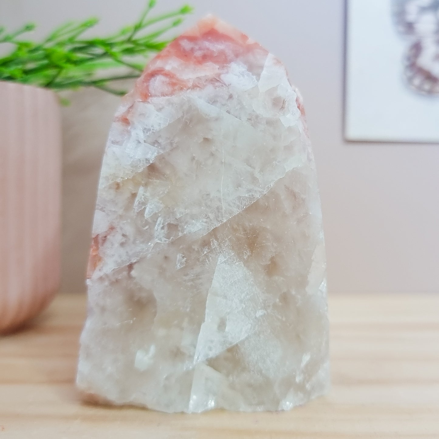 Raw Red Calcite Cluster Tower