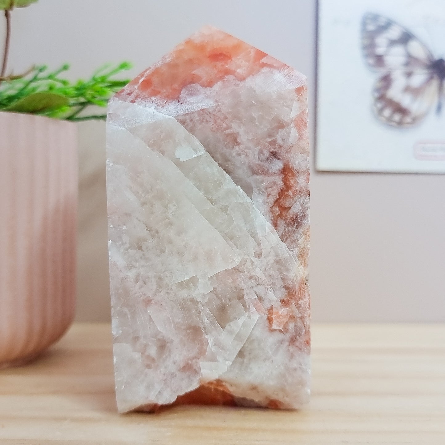 Raw Red Calcite Cluster Tower