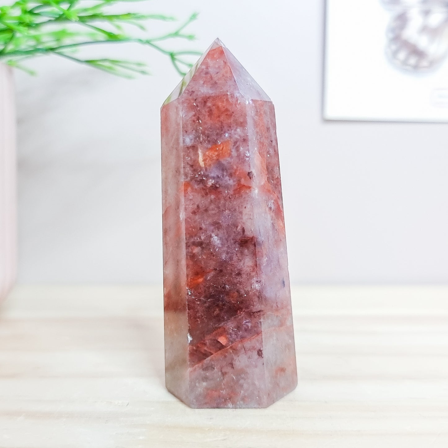 Fire/Red Hematoid Quartz Tower