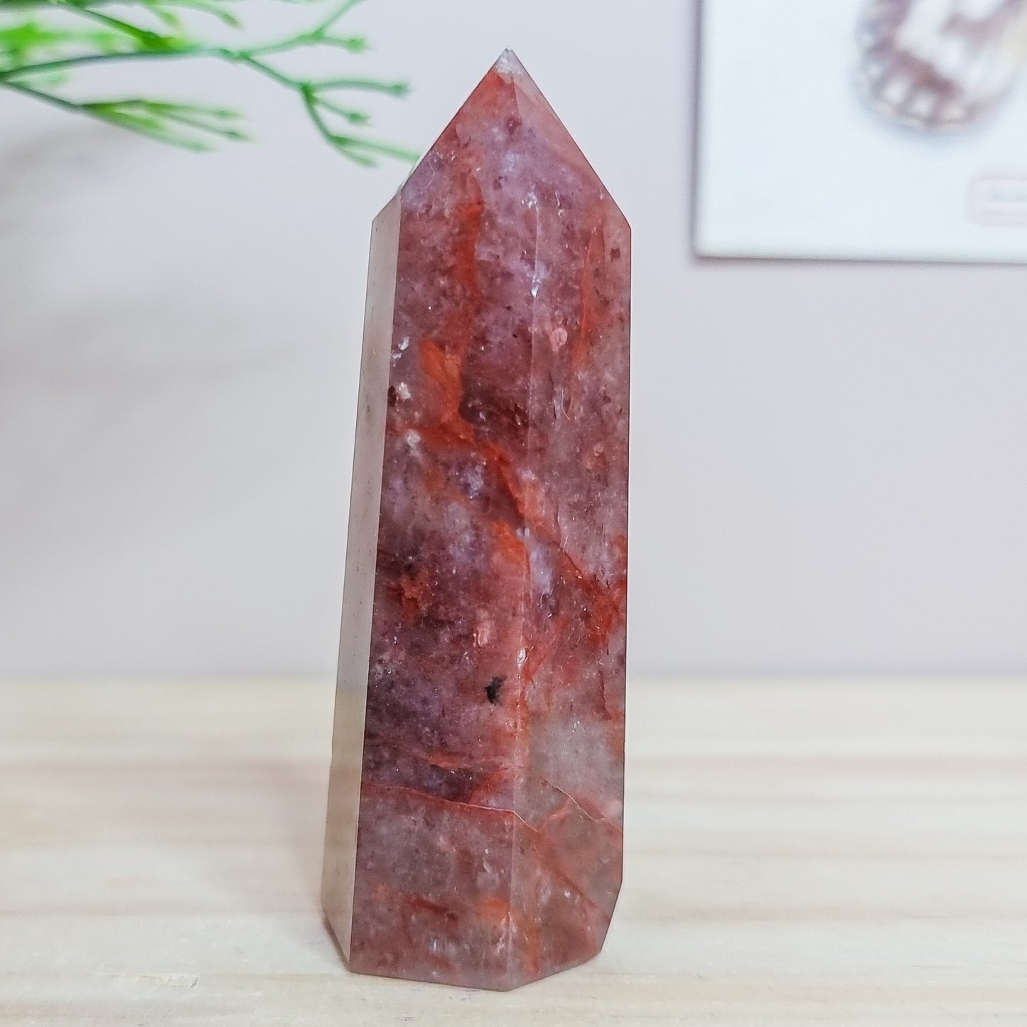 Fire/Red Hematoid Quartz Tower