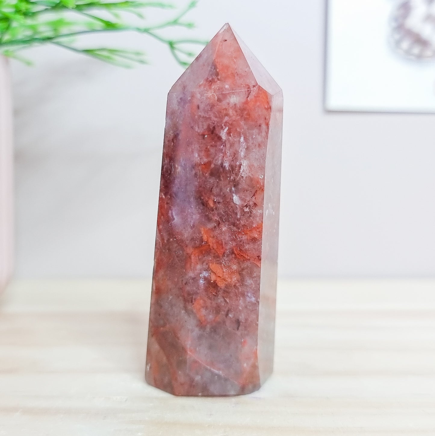 Fire/Red Hematoid Quartz Tower