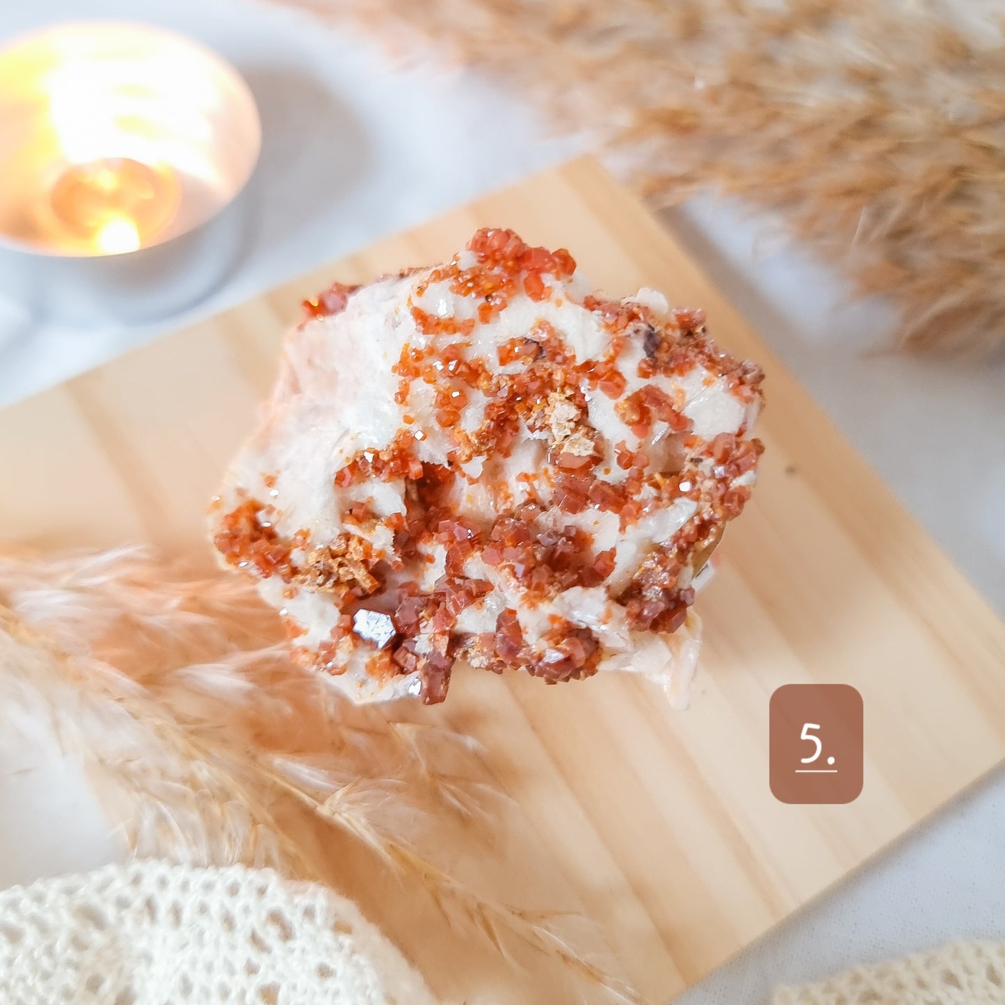 Vanadanite on Barite Specimens