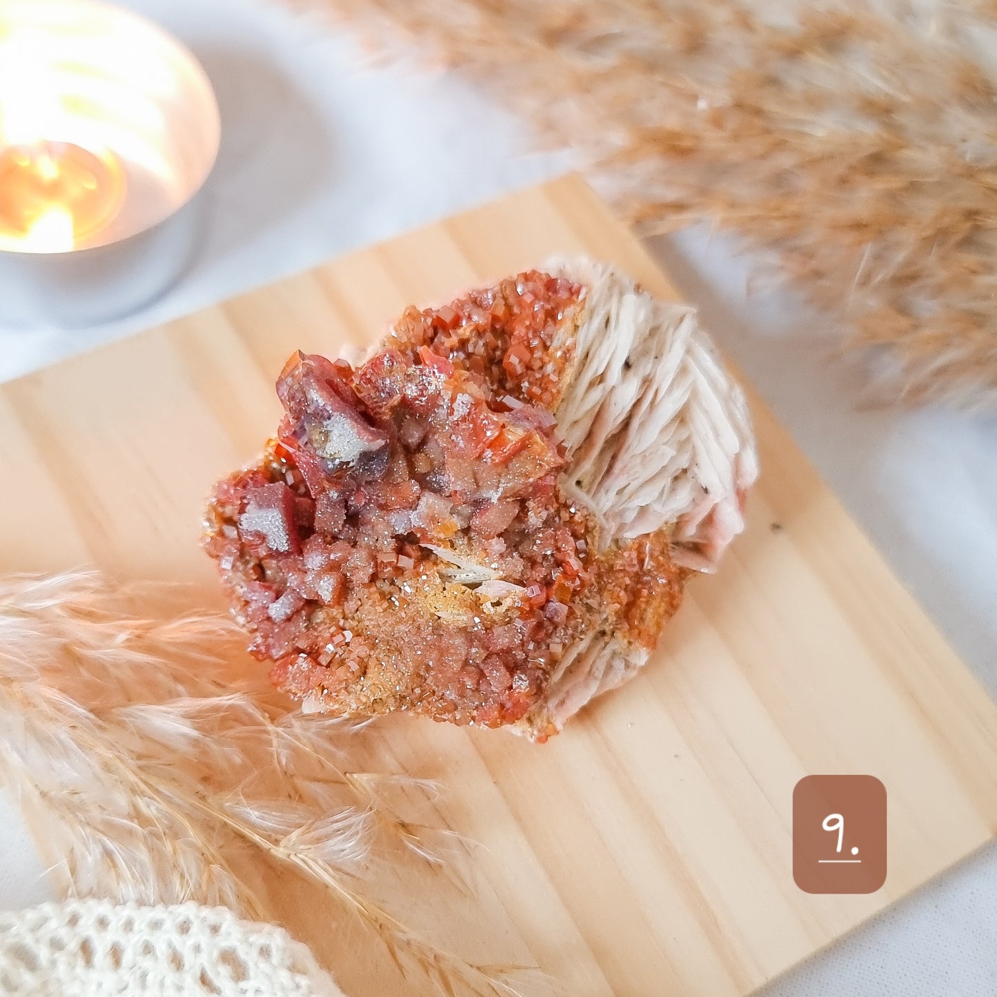 Vanadanite on Barite Specimens