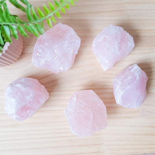 Rose Quartz Raw Stone - Medium