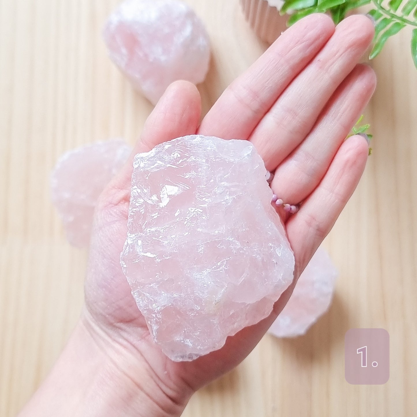 Rose Quartz Raw Stone - Medium