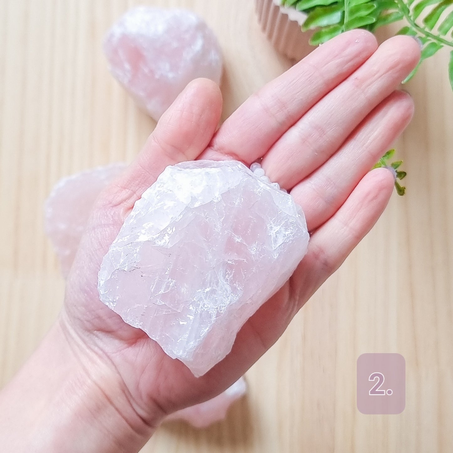 Rose Quartz Raw Stone - Medium