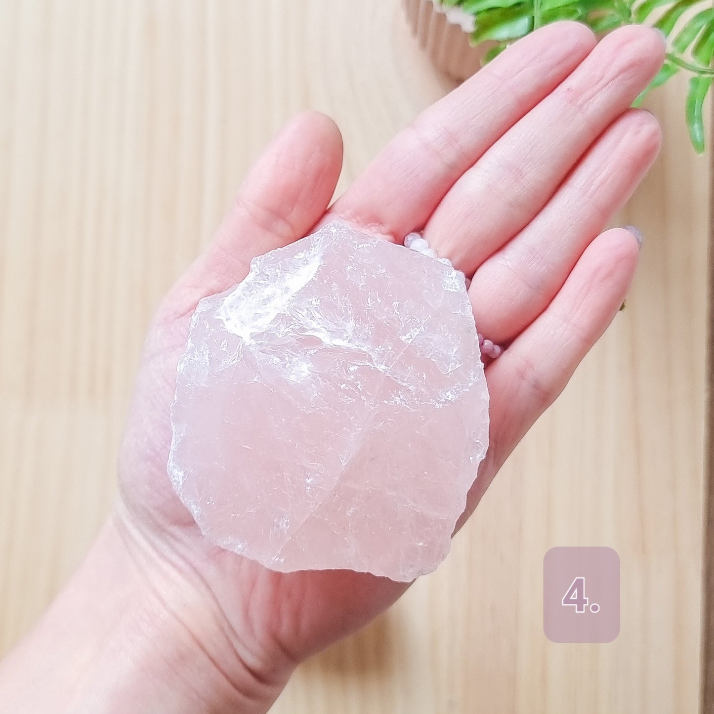 Rose Quartz Raw Stone - Medium